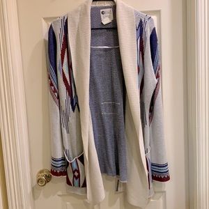 Billabong Cardigan with Western pattern.